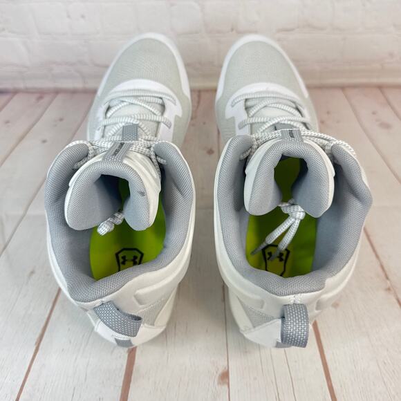 Under Armour Command MC Mid White Lacrosse Cleats Mens Size 13 (3025639-100) - Picture 7 of 10